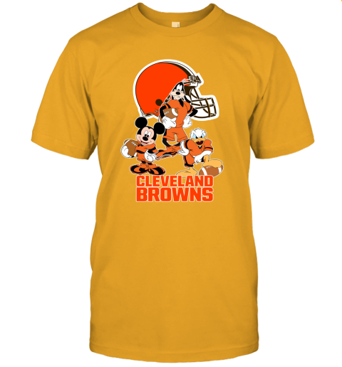 Cleveland Browns Football NFL Team Lockup Logo T-Shirt Orange Mens Size 5XL  NEW