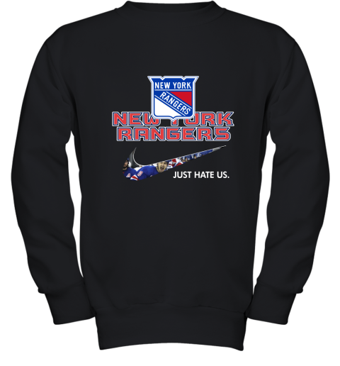 NHL Team New York Rangers x Nike Just Hate Us Hockey Youth Sweatshirt