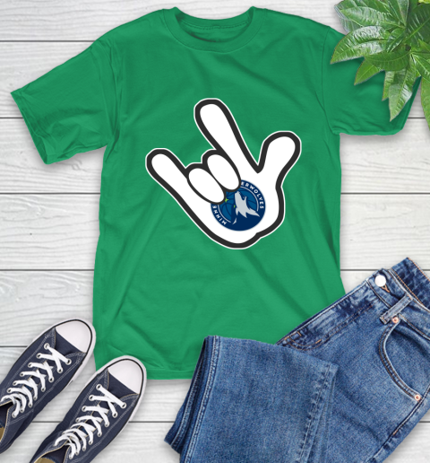 Minnesota Timberwolves NBA Basketball Mickey Rock Hand Disney T-Shirt 7