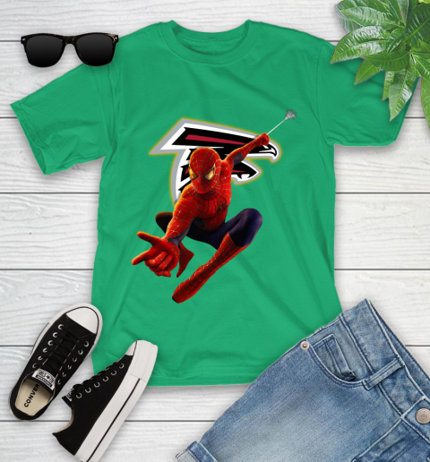 NFL Spider Man Avengers Endgame Football Atlanta Falcons Youth T-Shirt 6