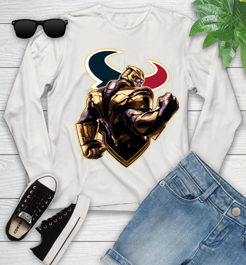 NFL Thanos Avengers Endgame Football Sports Houston Texans Youth Long Sleeve - Image 13