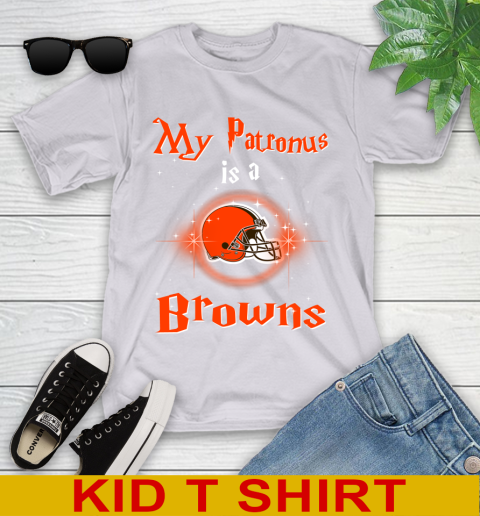NFL Football Harry Potter My Patronus Is A Cleveland Browns Youth T-Shirt 4