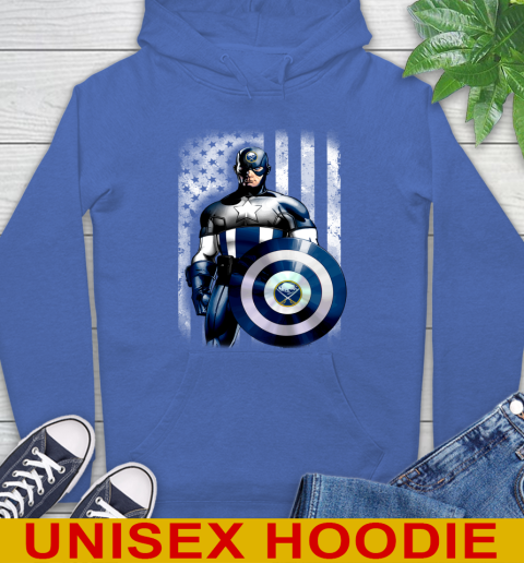 Buffalo Sabres NHL Hockey Captain America Marvel Avengers American Flag Shirt Hoodie 9