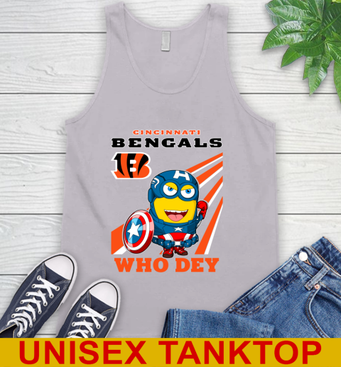 NFL Football Cincinnati Bengals Captain America Marvel Avengers Minion Shirt Tank Top 3