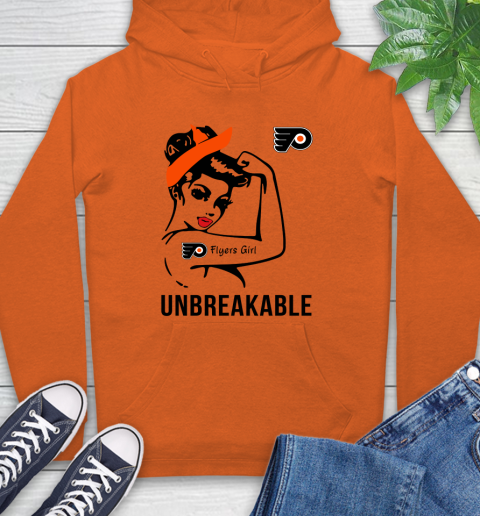 NHL Philadelphia Flyers Girl Unbreakable Hockey Sports Hoodie 3