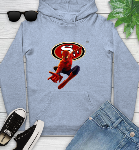 NFL Spider Man Avengers Endgame Football San Francisco 49ers Youth Hoodie 10