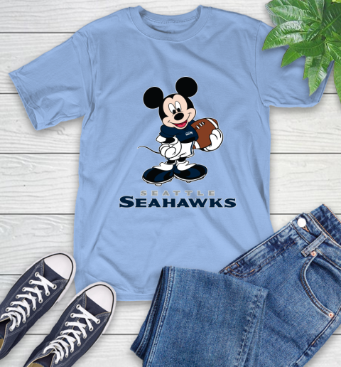 NFL Football Seattle Seahawks Cheerful Mickey Mouse Shirt T-Shirt 12