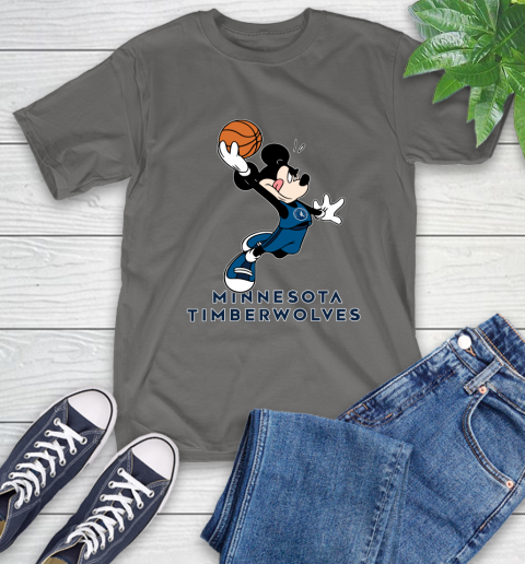 NBA Basketball Minnesota Timberwolves Cheerful Mickey Mouse Shirt T-Shirt 10