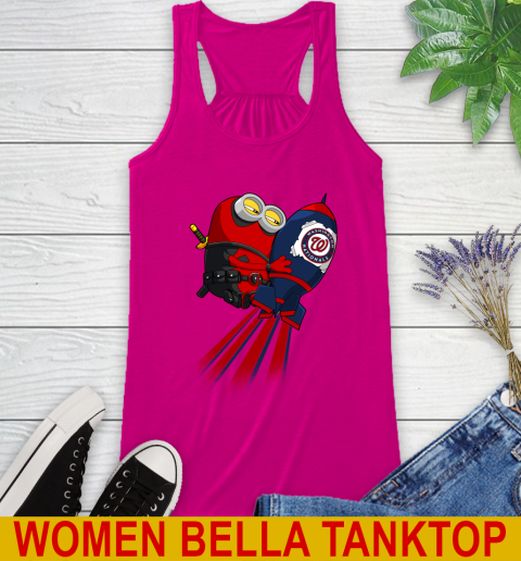 MLB Baseball Washington Nationals Deadpool Minion Marvel Shirt Racerback Tank 6