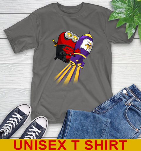 NFL Football Minnesota Vikings Deadpool Minion Marvel Shirt T-Shirt 10