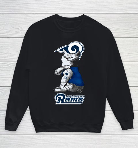NFL Football My Cat Loves Los Angeles Rams Youth Sweatshirt