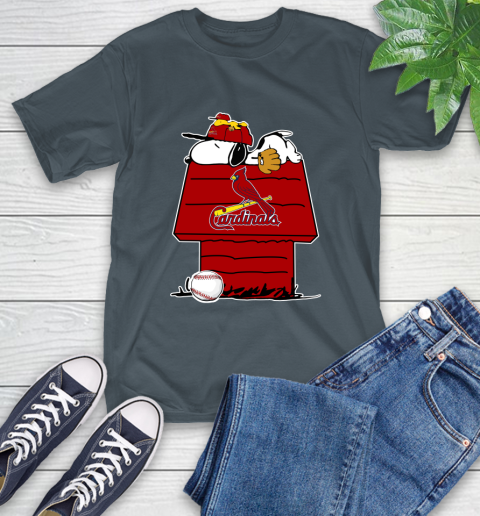 MLB St.Louis Cardinals Snoopy Woodstock The Peanuts Movie Baseball T Shirt T-Shirt 21