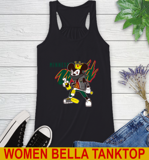 Minnesota Wild NHL Hockey Mickey Peace Sign Sports Racerback Tank 3 Minnesota Wild NHL Hockey Mickey Peace Sign Sports Racerback Tank - Image 3