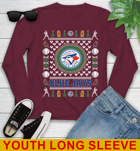 Toronto Blue Jays Merry Christmas MLB Baseball Loyal Fan Youth Long Sleeve 6