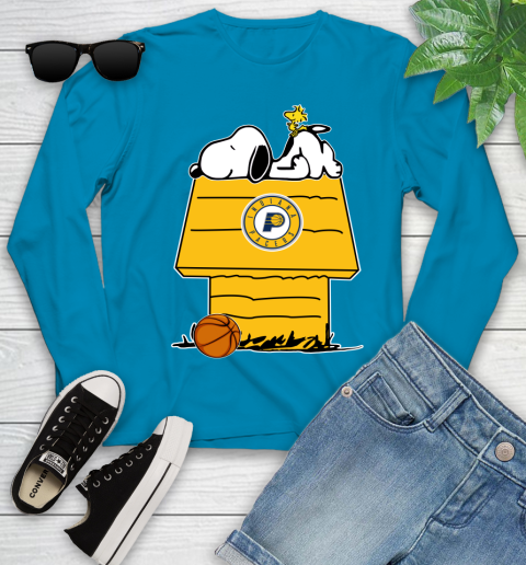 Indiana Pacers NBA Basketball Snoopy Woodstock The Peanuts Movie Youth Long Sleeve 7