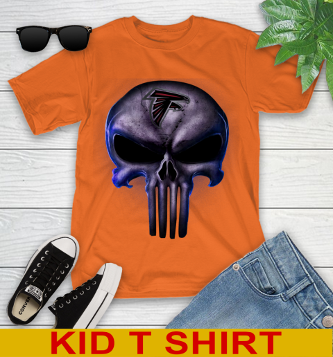 Atlanta Falcons NFL Football Punisher Skull Sports Youth T-Shirt 8
