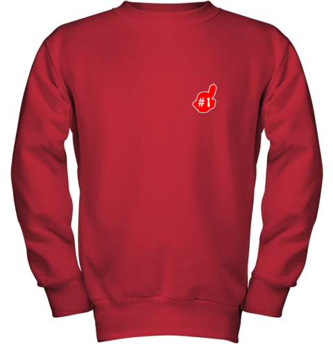 zuny 1 cleveland hometown indian tribe vintage baseball fans youth sweatshirt 47 front red