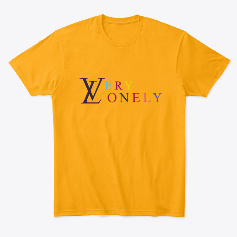 pzej very lonely classic t shirt 2 front gold