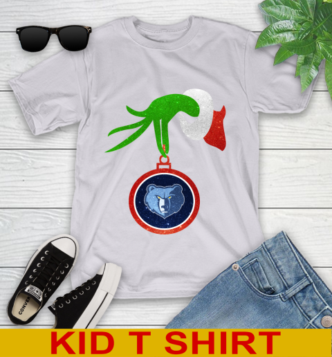 Memphis Grizzlies Grinch Merry Christmas NBA Basketball Youth T-Shirt 5
