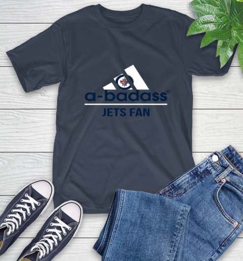 NHL A Badass Winnipeg Jets Fan Adidas Hockey Sports T-Shirt 3