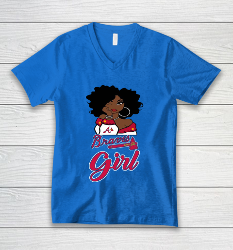 Atlanta Braves Girl MLB V-Neck T-Shirt 6