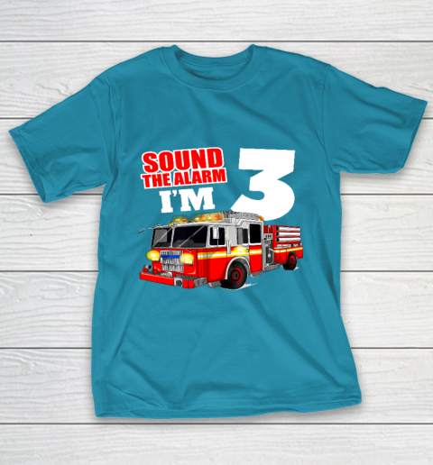 Kids Fire Truck 3rd Birthday T Shirt Boy Firefighter 3 Years Old T-Shirt 7
