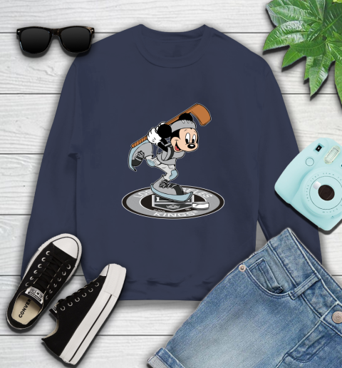 NHL Hockey Los Angeles Kings Cheerful Mickey Disney Shirt Sweatshirt 3