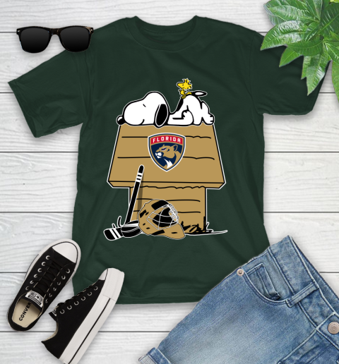 Florida Panthers NHL Hockey Snoopy Woodstock The Peanuts Movie Youth T-Shirt 5