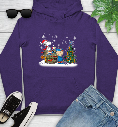 Oklahoma City Thunder NBA Basketball Christmas The Peanuts Movie Snoopy Championship Youth Hoodie 5