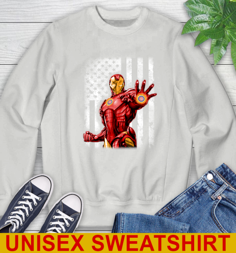 Chicago Cubs MLB Baseball Iron Man Avengers American Flag Shirt Sweatshirt 5