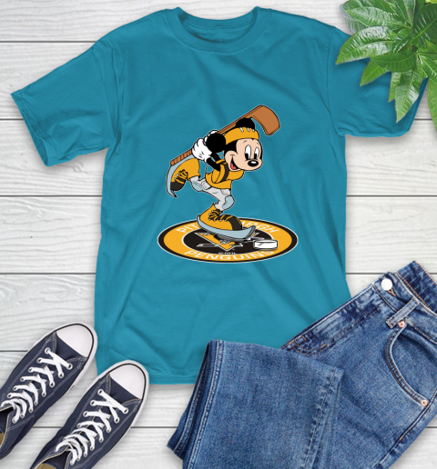 NHL Hockey Pittsburgh Penguins Cheerful Mickey Disney Shirt T-Shirt 9