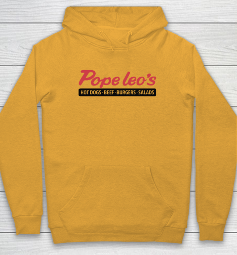 Pope Leo's Hot Dogs Beef Burgers Salads Hoodie 2