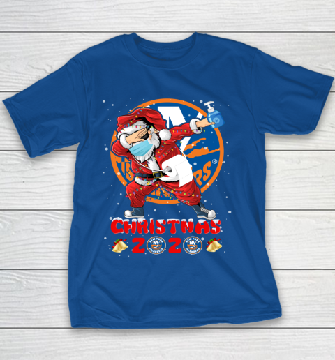 New York Islanders Funny Santa Claus Dabbing Christmas 2020 NHL Youth T-Shirt 6