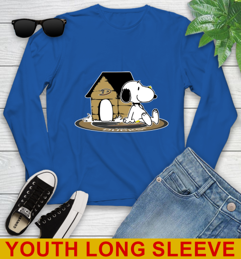 NHL Hockey Anaheim Ducks Snoopy The Peanuts Movie Shirt Youth Long Sleeve 10