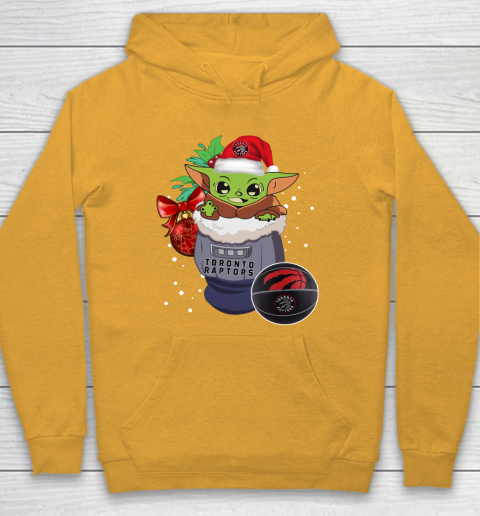 Toronto Raptors Christmas Baby Yoda Star Wars Funny Happy NBA Hoodie 3