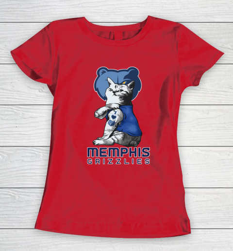 NBA Basketball My Cat Loves Memphis Grizzlies Women's T-Shirt 9