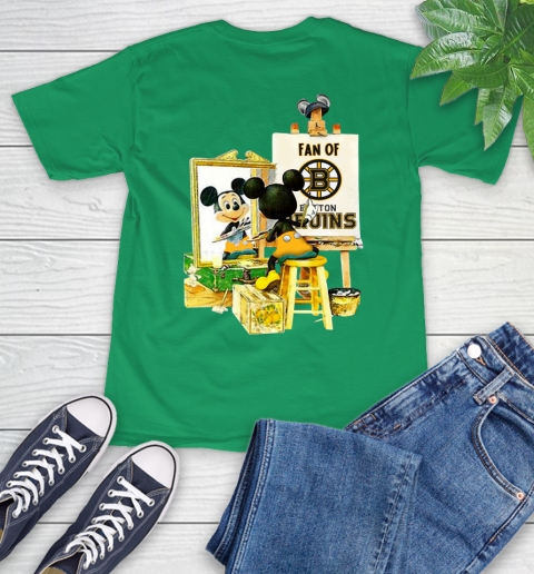 NHL Hockey Boston Bruins Mickey Drawing Shirt 8