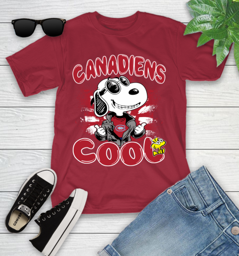 NHL Hockey Montreal Canadiens Cool Snoopy Shirt Youth T-Shirt 12