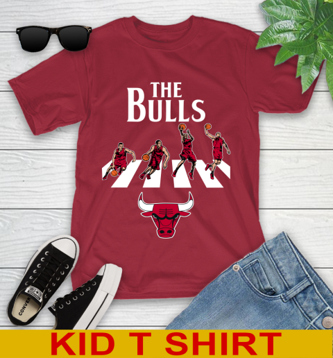 NBA Basketball Chicago Bulls The Beatles Rock Band Shirt Youth T-Shirt 12