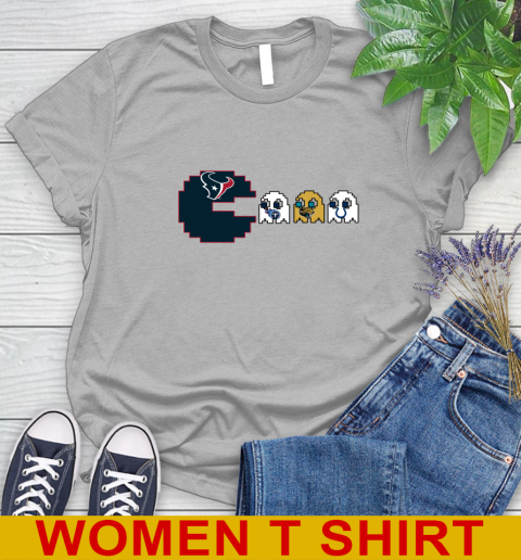 Houston Texans NFL Football Pac Man Champion Women's T-Shirt 5