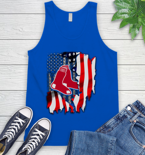 Boston Red Sox MLB Baseball American Flag Tank Top 4