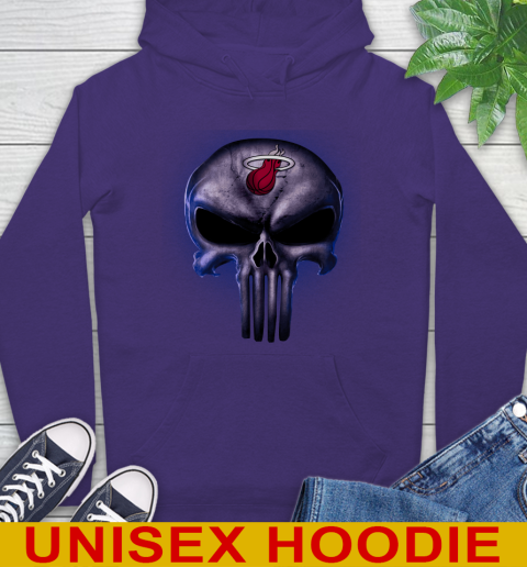 Miami Heat NBA Basketball Punisher Skull Sports Hoodie 5
