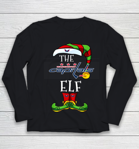 Washington Capitals Christmas ELF Funny NHL Youth Long Sleeve
