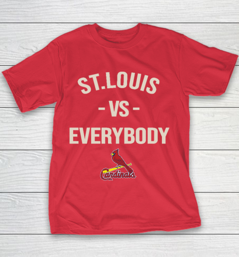 St.Louis Cardinals Vs Everybody Youth T-Shirt 7