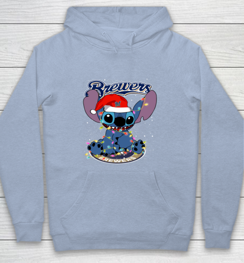 Milwaukee Brewers MLB noel stitch Baseball Christmas Youth Hoodie 5