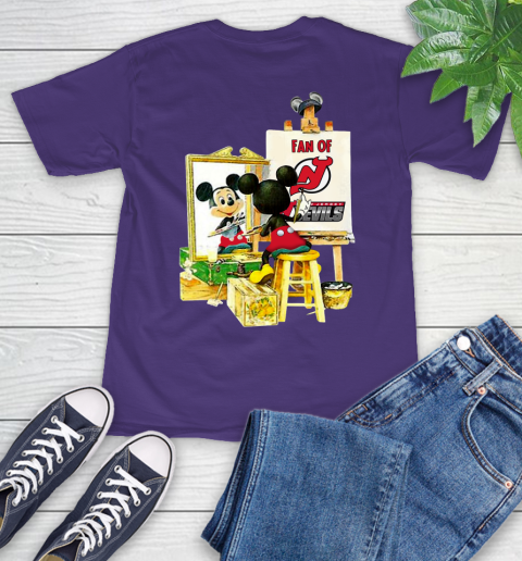 NHL Hockey New Jersey Devils Mickey Drawing Shirt 5