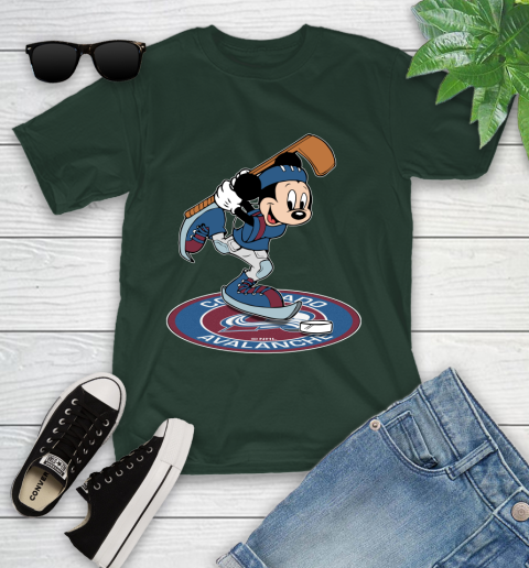 NHL Hockey Colorado Avalanche Cheerful Mickey Disney Shirt Youth T-Shirt 5