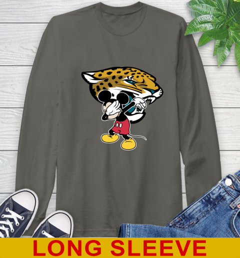 Jacksonville Jaguars NFL Football Dabbing Mickey Disney Sports Long Sleeve T-Shirt 8