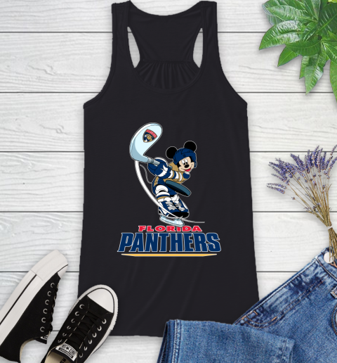 NHL Hockey Florida Panthers Cheerful Mickey Mouse Shirt Racerback Tank
