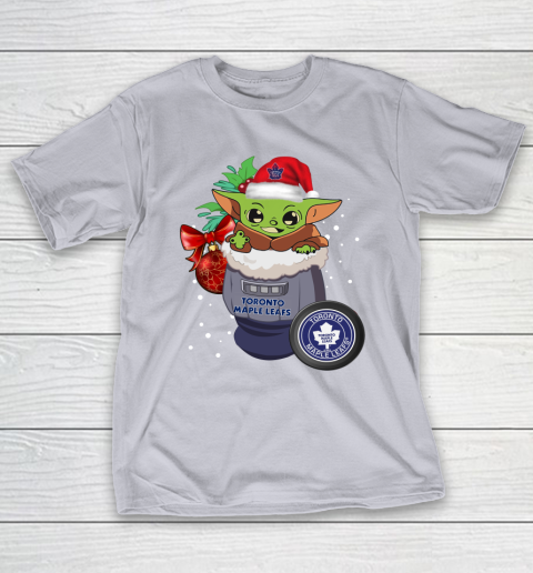 Toronto Maple Leafs Christmas Baby Yoda Star Wars Funny Happy NHL T-Shirt 7